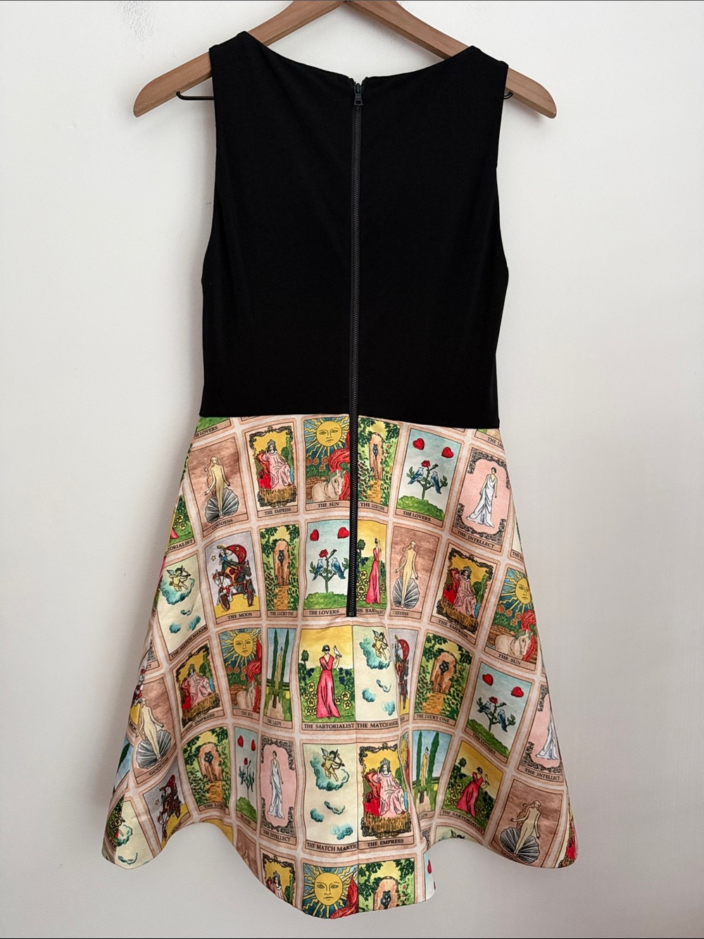 Alice Olivia Kourtney Tarot Card Fit & Flare Dress 6 - Picture 2 of 7